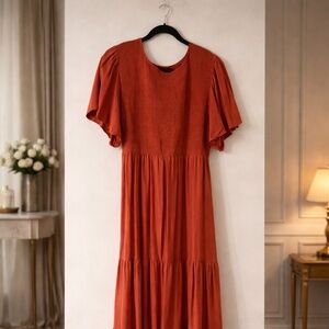 Chic Terracotta Maxi Dress